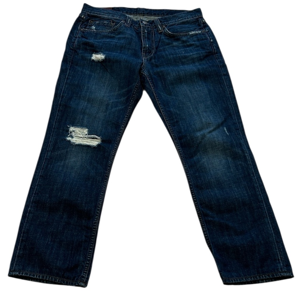 J Brand Men’s Cotton Kane Slim Straight Distressed Dark Wash Sz 31 Jeans USA